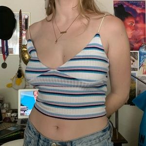 blue &white striped shirt pacsun